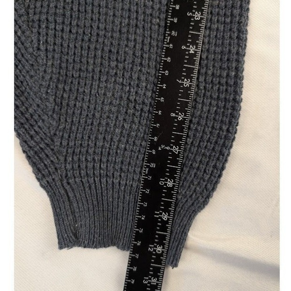Vintage Eddie Bauer Sweater Men's XXL Blue Fisherman Chunky Knit Made in USA 90s - Picture 7 of 9